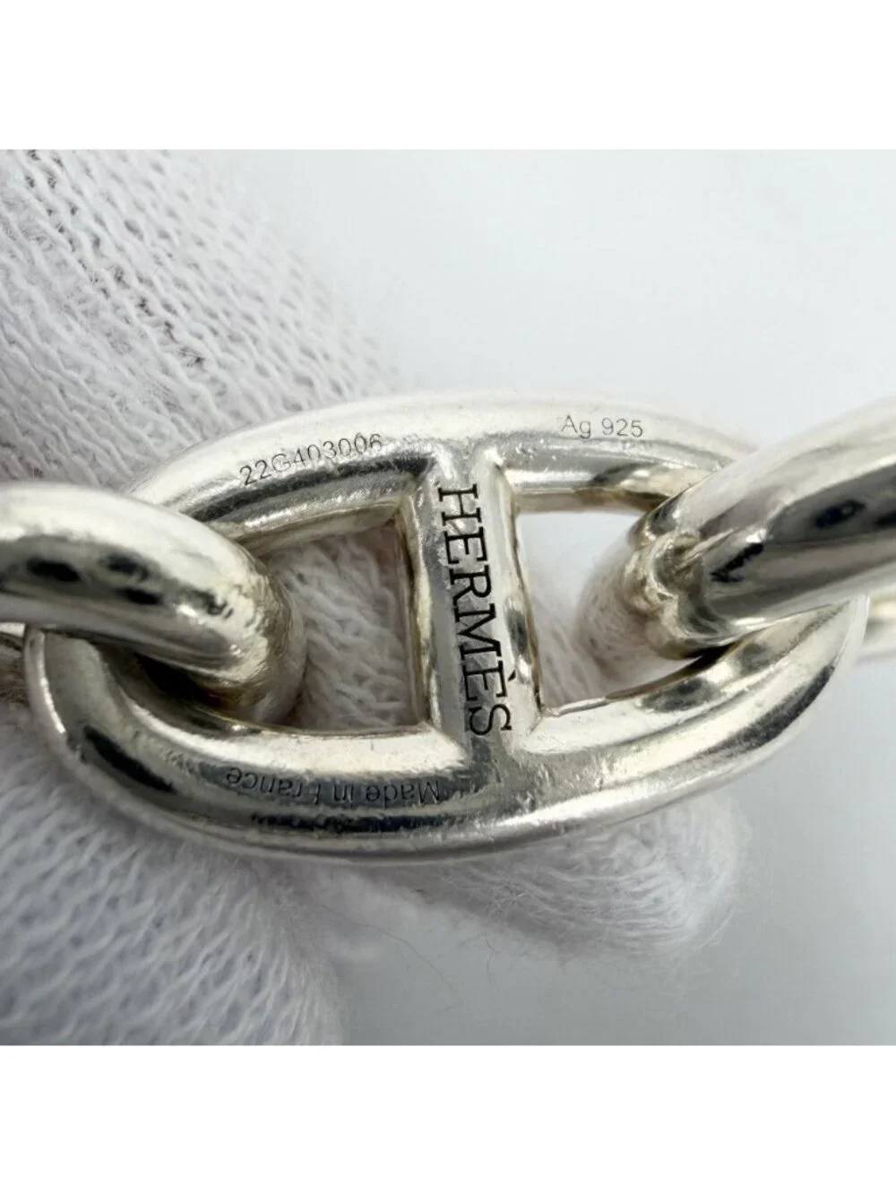 Hermes Bracelet Chaine D'ancre GM 16 Pieces 925 Sterling Silver